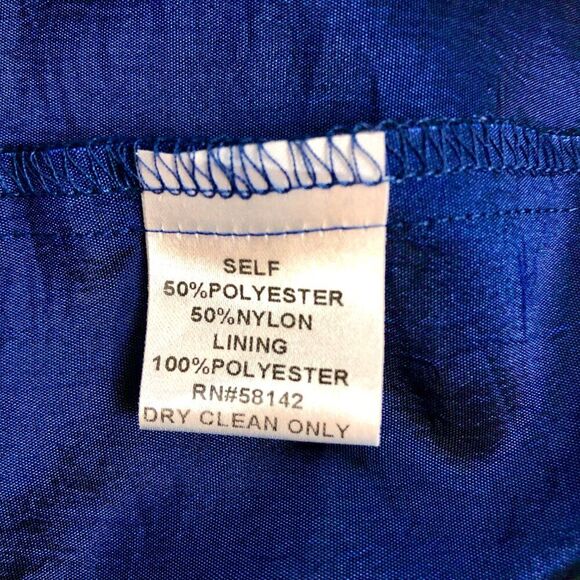Vintage London Times Blue Taffeta Dress NWOT Size 4 Fit & Flare Cocktail Wedding - Picture 4 of 4